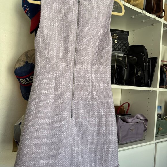 Alice + Olivia Lilac Tweed Shift Dress – Size 4 – NWT $350 - Picture 2 of 5